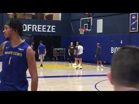 Klay Thompson might be out a year, but he’s getting buckets at practice