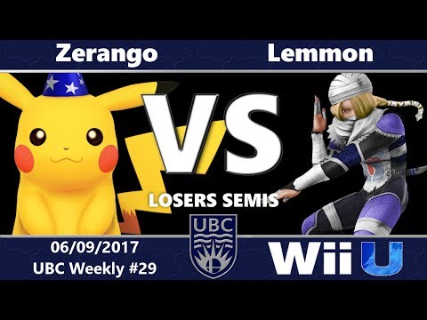 UBC #29: Losers Semis - Zerango (Pikachu) vs Lemmon (Sheik, Zero Suit Samus)
