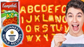World’s Fastest Alphabet Soup Challenge (Official World Record) | Eitan Bernath