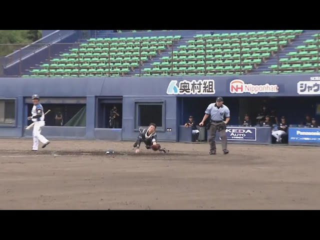 【ファーム】マリーンズ・佐藤がターンしてダイビングキャッチ!! 2020/7/10 F-M(ファーム)