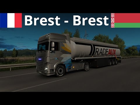 Euro Truck Simulator 2 | ProMods 2.46 + RusMap 2.1.1 | Brest (F) - Brest (BY) [Timelapse]