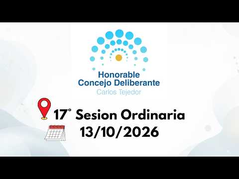 ✅ 17° Sesion Ordinaria HCD de Carlos Tejedor   📅  13/10/2026
