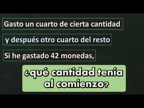 Problema de razonamiento matemático. Lenguaje algebraico