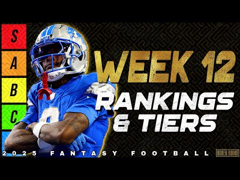 Week 12 Wide Receiver Rankings & Tiers - 2025 Fantasy Football