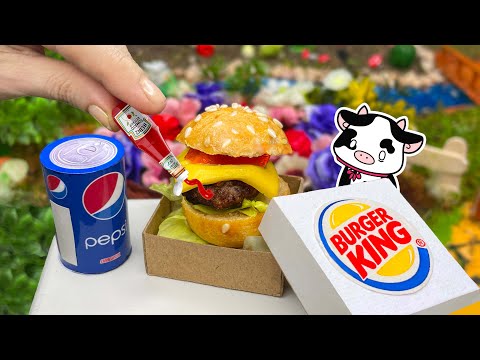 So Delicious mini Burger King Whopper recipe at miniature farm | tiny cooking