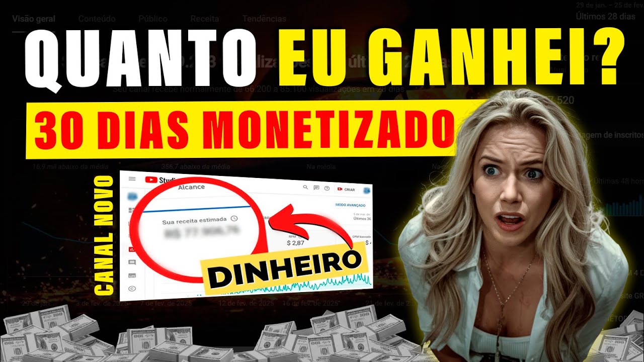 Quanto eu GANHEI COM 1 MÊS DE CANAL DARK MONETIZADO NO YOUTUBE?