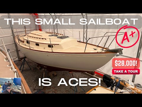 This Small SAILBOAT is ACES! A Sea Sprite 28 PROFESSIONALLY REFIT and ready to go at $28k! FULL TOUR