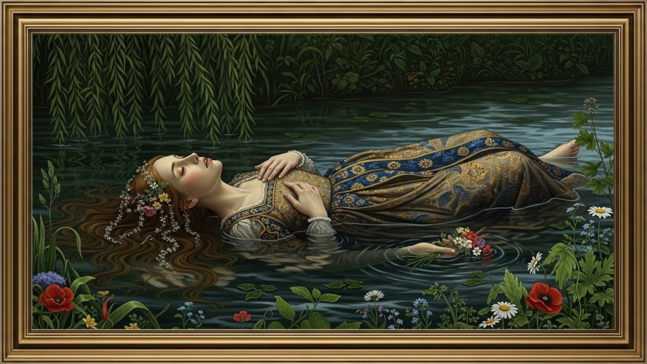 Ophelia – John Everett Millais  Pre Raphaelite Masterpiece 4K Wallpaper  Romantic Tragic Beauty