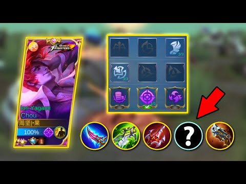 TOP GLOBAL CHOU EMBLEM SET AND ONE SHOT BUILD 2021 | CHOU PALING SAKIT | MLBB