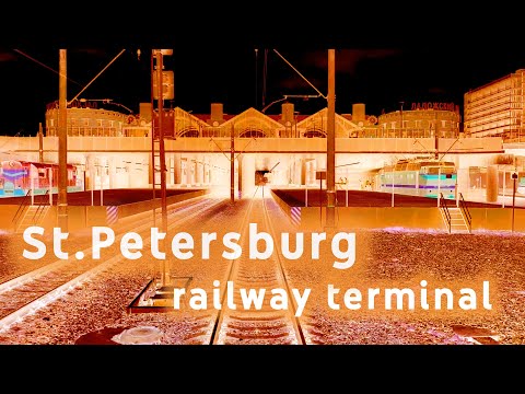 Departure From Railway Terminal | Drivers Eye View | St.Petersburg | Original Sound [FOOTAGE FHD]