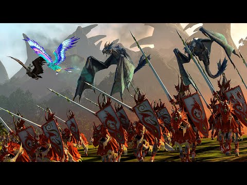 BEASTMEN vs HIGH ELVES - Massive TotalWar Warhammer 3 cinematic battle