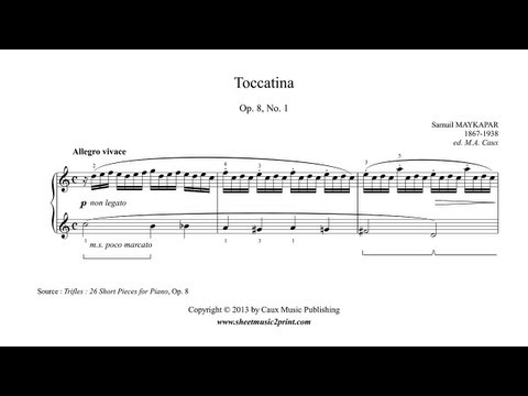 Maykapar : Toccatina Op. 8, No. 1