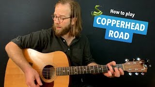 🎸 Copperhead Road • Steve Earle guitar lesson w/ intro tab &amp; chords