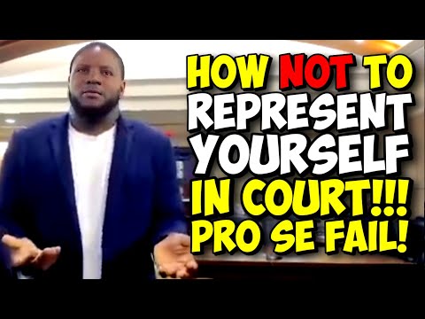 "LAW STUDENT" Wants To Represent Himself And Has A FOOL FOR A CLIENT! Pro Se FAIL!