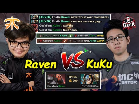 EPIC FIGHT Fnatic Raven [Slark] vs GeekFam KuKu [Axe]Superstar OFFLANE Dota 2 Perspective  gameplay