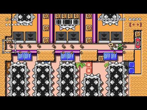 恐怖のトゲトゲ砂漠 / Fear Spines Desert by Alƒα/あるふぁ~ - Super Mario Maker 2 - No Commentary 1cb 022020