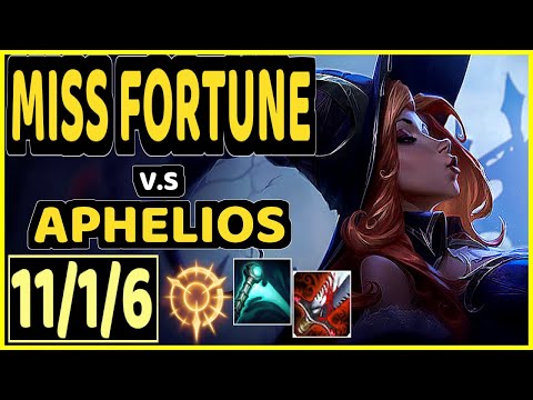 JESKLA (MISS FORTUNE) vs APHELIOS - 11/1/6 KDA BOTTOM ADC CHALLENGER GAMEPLAY - EUW