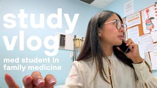 a very busy med school day 🫩🩺 clinic all day + late night grind | study vlog