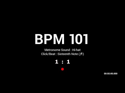 Metronome BPM 101 / Hi-hat / 16th (Half-opened)