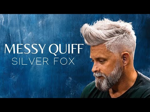 Silver fox . Messy Quif . Men`s Hairstyle Inspiration...