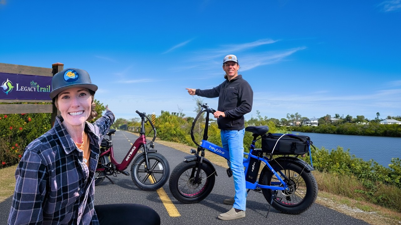 2 Days on Florida's Historic Legacy Trail (Sarasota to Venice on E-Bikes)