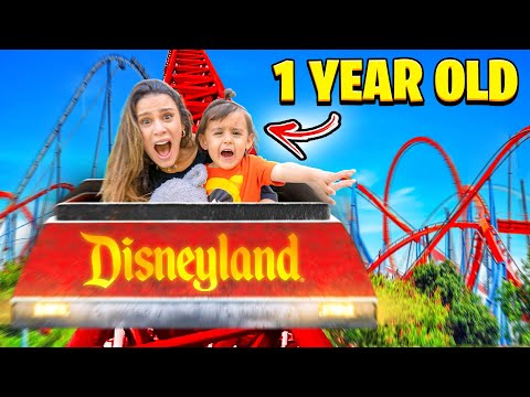 1 Year old BABY Goes on First Roller Coaster Ride!!