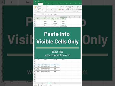 Excel Tips – Paste into Visible Cells Only