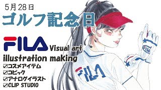 【FILA】ゴルフ記念日/illustration