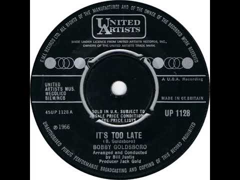 UK New Entry 1966 (110) Bobby Goldsboro - It's Too Late