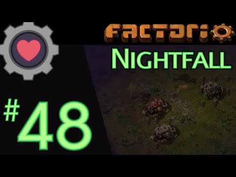 Factorio Let's Play: Nightfall (Rampant AI) #48 STEEL SMELTING AND BATTERY PLANNING