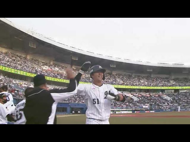 【6回裏】マリーンズ・山口航輝 勝ち越しのソロホームランを放つ!! 2021年11月7日 パーソル CS パ 1st M-E