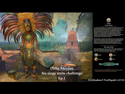 Civ 5 Vox Populi: Deity Mayans - No siege units challenge: Ep.1