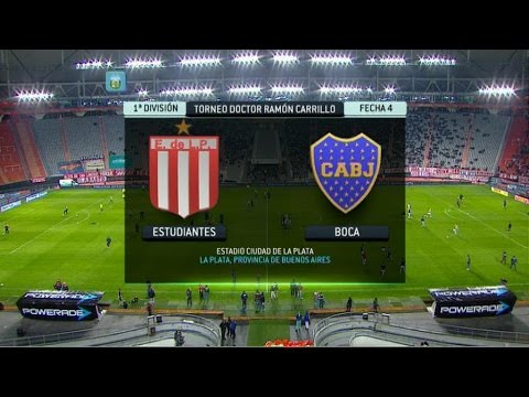 Fútbol en vivo. Estudiantes LP - Boca. Fecha 4. Torneo Primera División 2014. FPT.