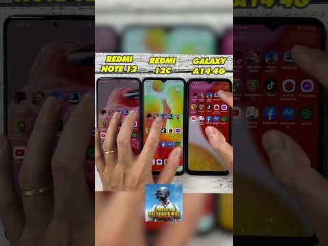 Xiaomi Redmi Note 12 vs Redmi 12C vs Galaxy A14 4G Game PUBG Mobile Speed Test #shorts