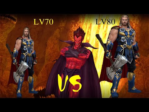 THOR LV80 VS THOR LV70 | THOR VS MEPHISTO | MARVEL FUTURE FIGHT