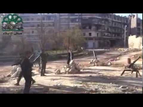 استهداف نقاط قوات النظام في ثكنة هنانو في مدينة حلب بواسطة قذائف الهاون من قبل جيش الإسلام