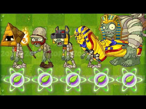 PVZ 2 Plants With 5 Plant Food VS 25  Egypy Zombie Army Who Will Win?