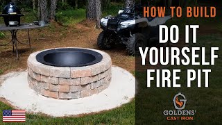 (DIY Fire Pit!) How to Build a stone fire pit quick and easy in your backyard!