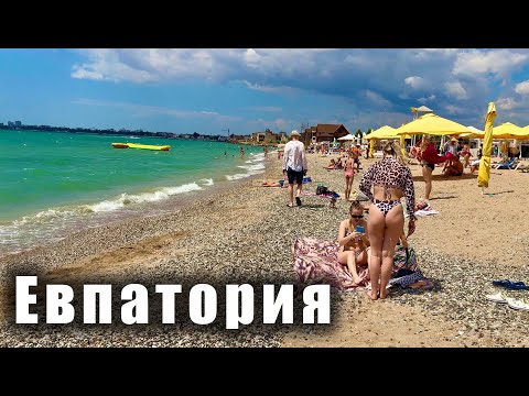 ЕВПАТОРИЯ - пляжи на улице Симферопольской и цены в столовой и ресторане "Колибри" у моря. Крым