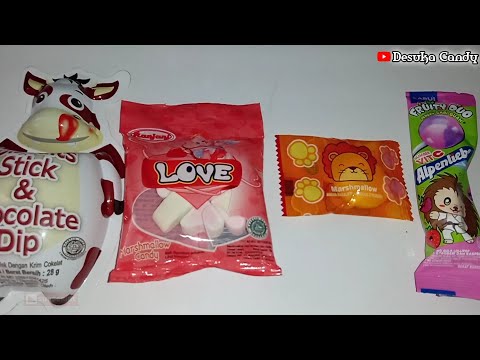 New !! Lot's of Candy Cow Chocolate Ranjani Love Marshmallow Orange Alpenliebe Fruity Duo