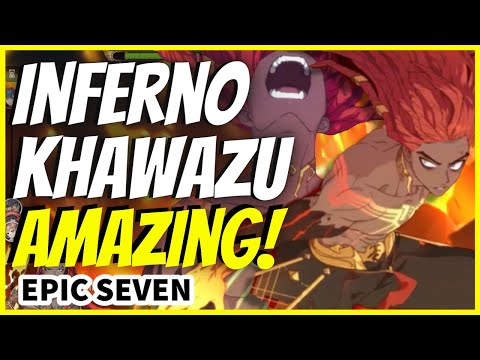 [Epic Seven] Inferno Khawazu ONE SHOT GOD!? (Guild War Debut!)