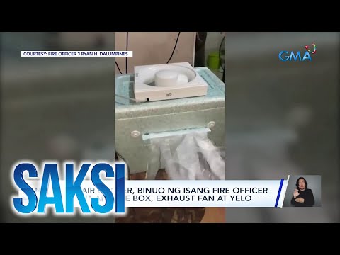 DIY air cooler, binuo ng isang fire officer gamit ang ice box, exhaust fan at yelo Saksi