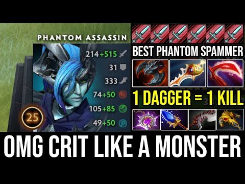 1Dagger = 1Down Impossible Crit Like a Monster ft. Divine Rapier | NEW Phantom Assassin Spammer DotA