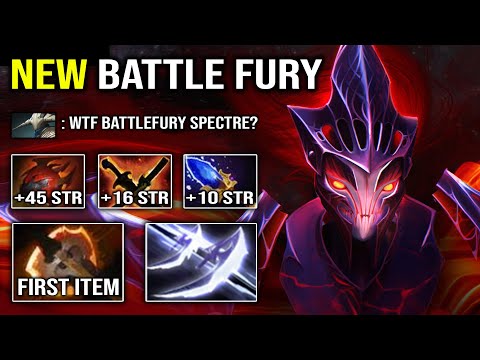 NEW 1st Item Battle Fury Spectre 1v5 Tank Carry with Instant 1 Shot Support 4000 HP Dota 2