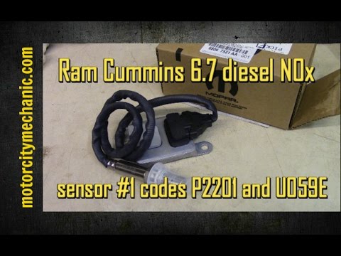 Ram Cummins 6.7 diesel NOx sensor #1 and codes P2201 and U059E