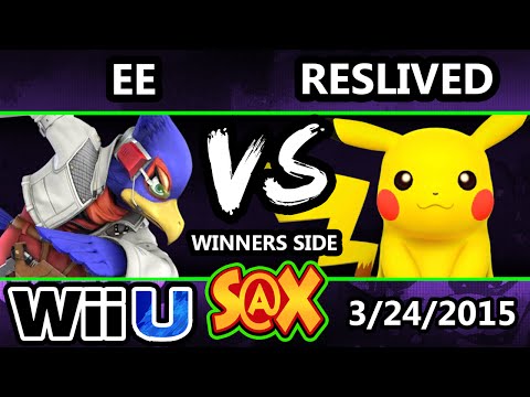 S@X - Reslived (Pikachu) Vs. VGz | EE (Falco, Diddy) SSB4 Tournament - Smash 4 - Smash wii U
