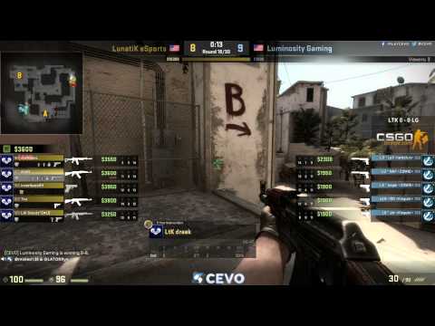 Luminosity Gaming vs LunatiK eSports Game 1 (CEVO-P CS:GO Season 7) - Misled & LATORR