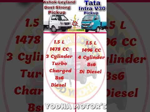 Thumbnail for 💥💪🔥Ashok leyland dost strong vs Tata intra v30 pickup/ intra v30 vs dost strong pickup dd yodha by Ashok Leyland