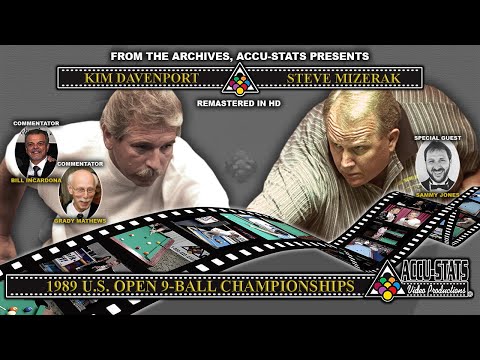 9-Ball - STEVE MIZERAK vs KIM DAVENPORT - 1989 US Open 9-Ball Championship