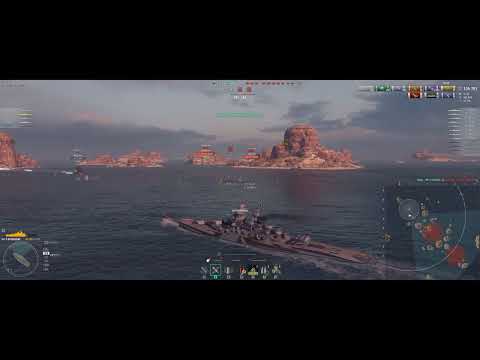 A WoW's asymmetric battle in the tier X French battleship Bourgogne on the 'tears of the desert' map